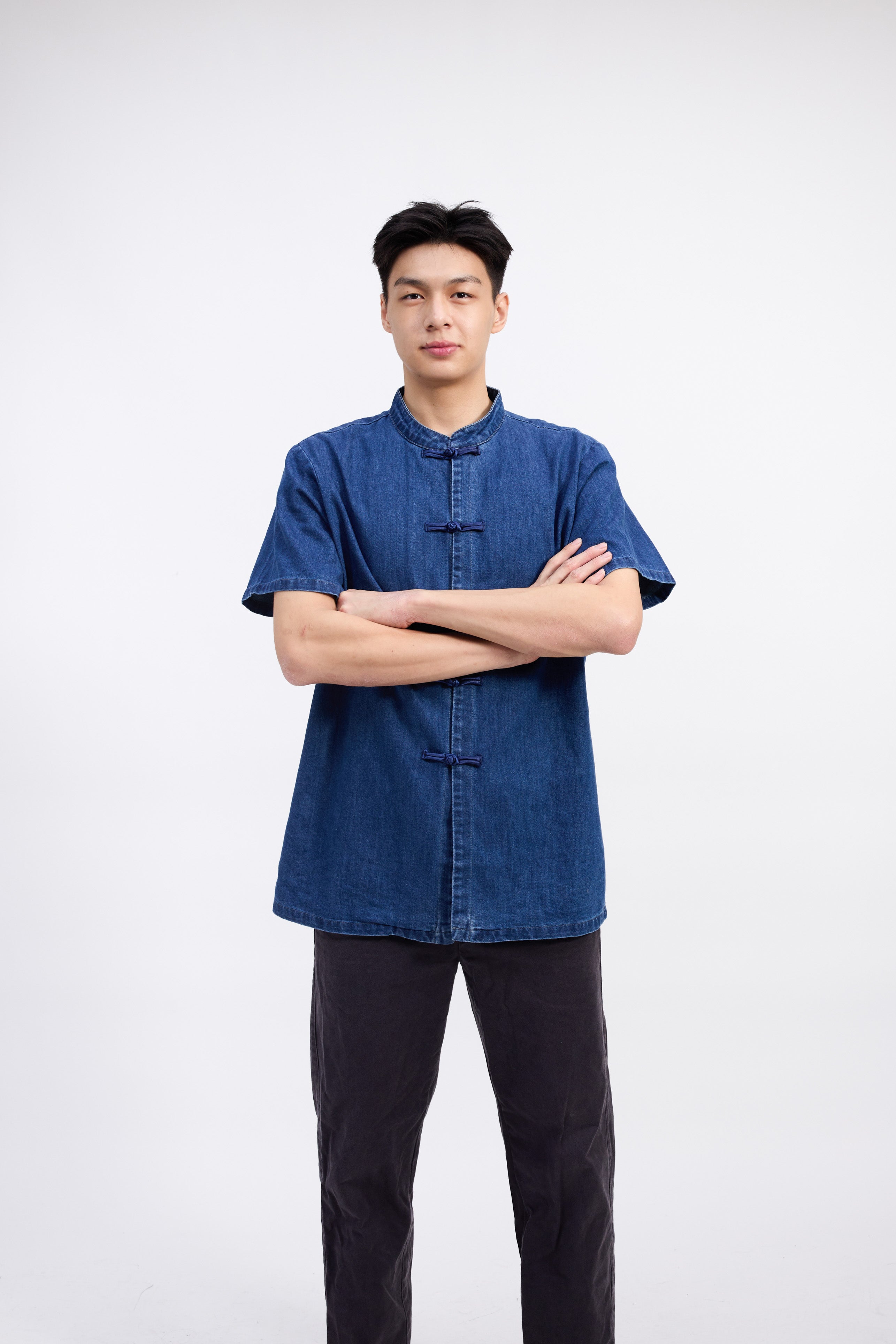 Ronal Denim Cheongsam Shirt