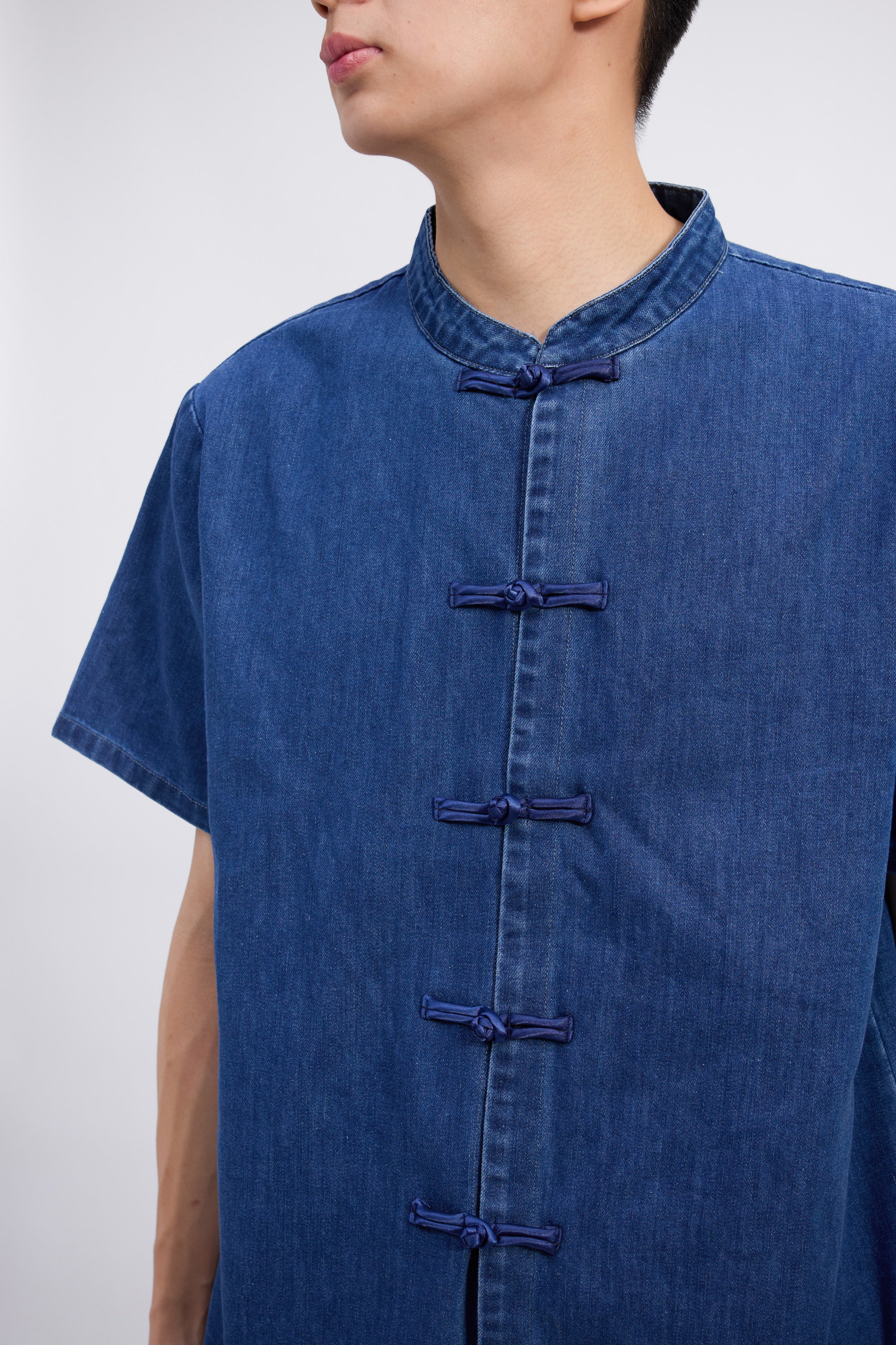Ronal Denim Cheongsam Shirt