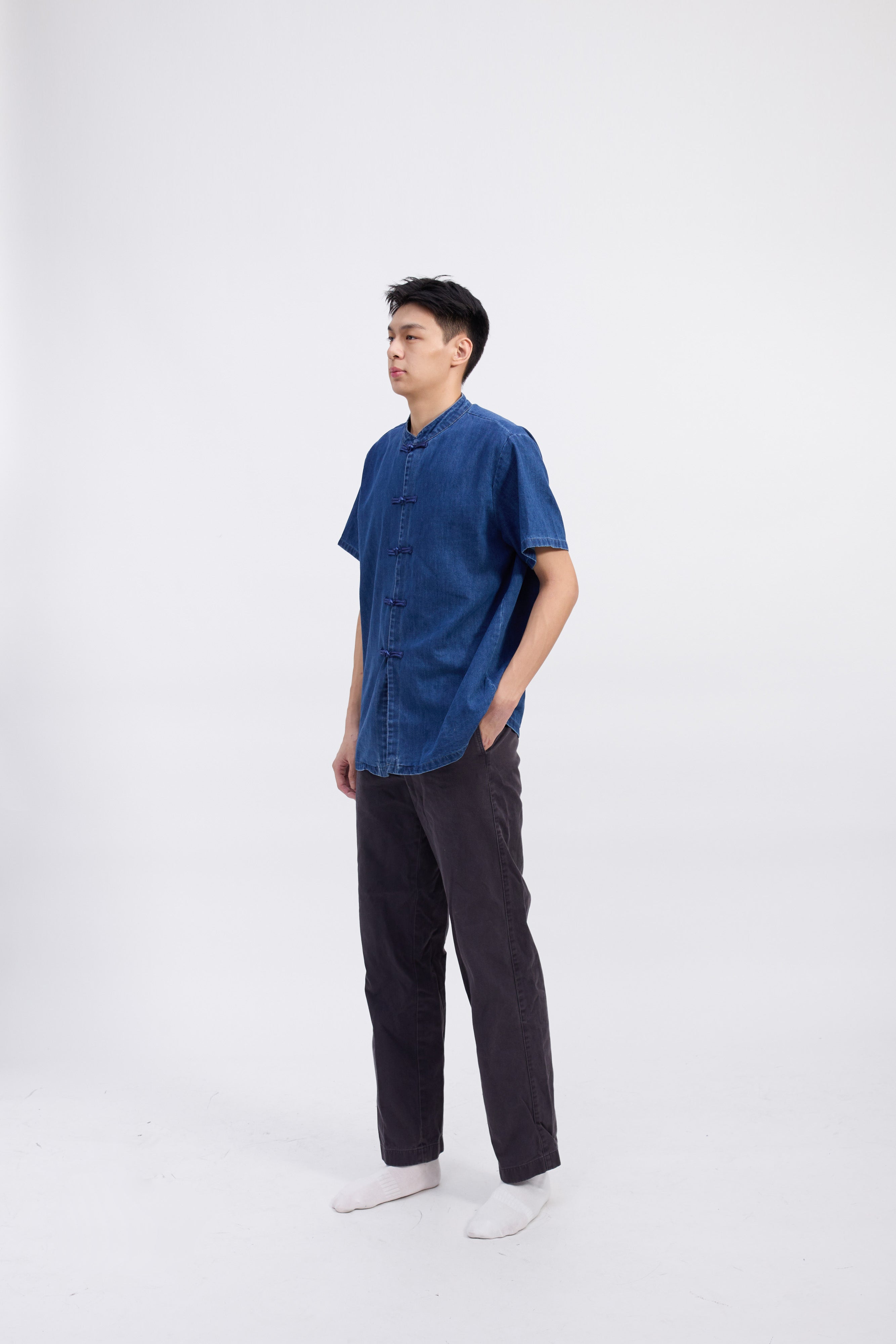 Ronal Denim Cheongsam Shirt