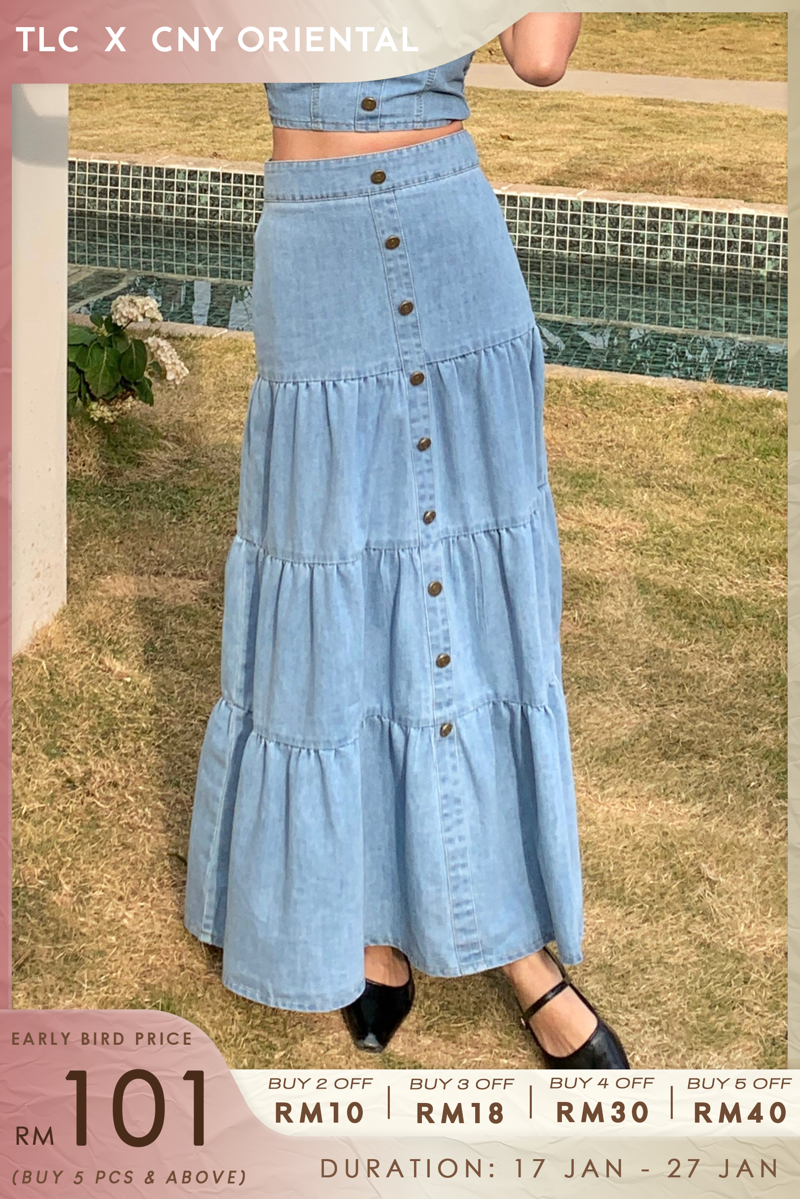 Wrenna Denim Skirt