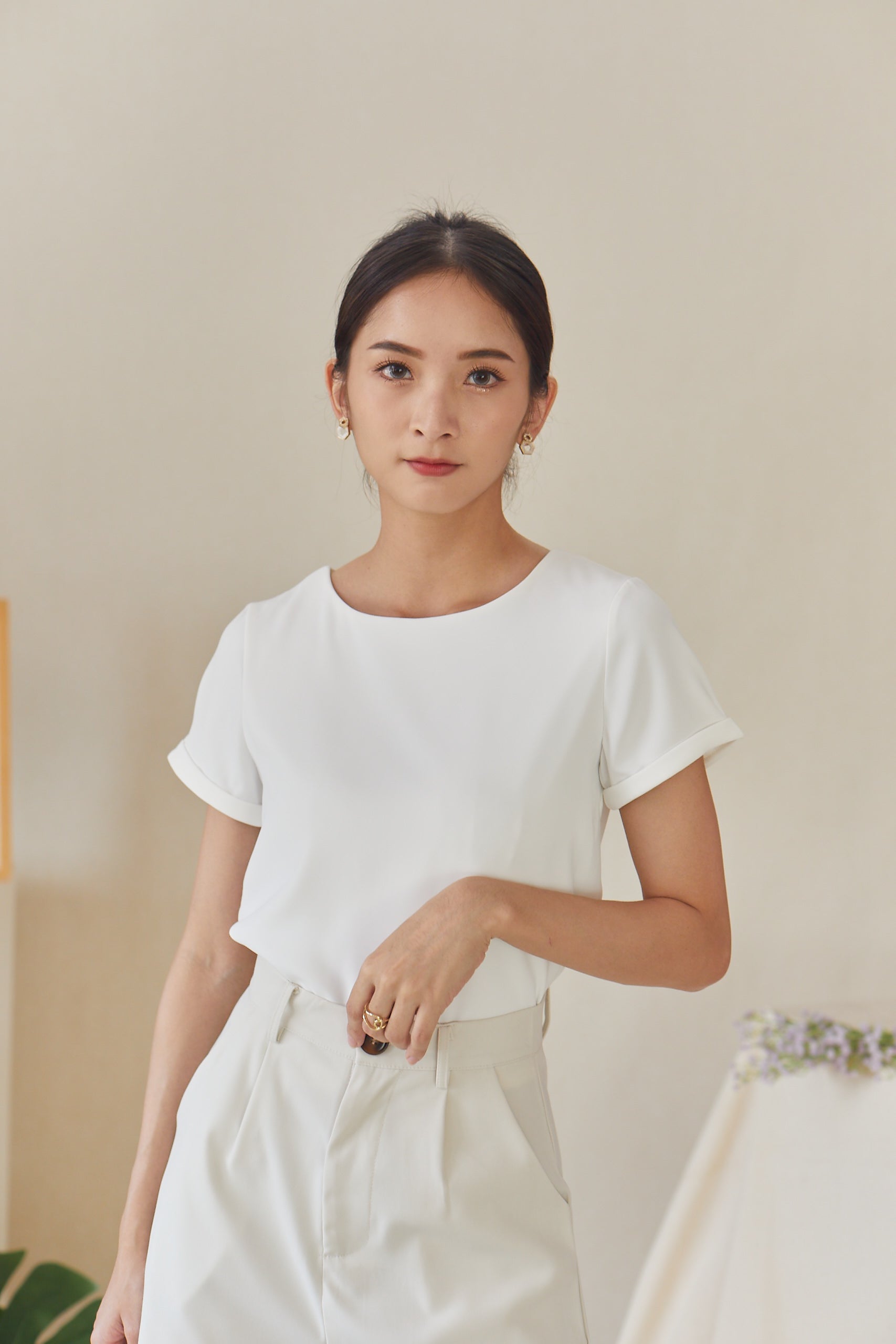 Gabriella Top - Cream White