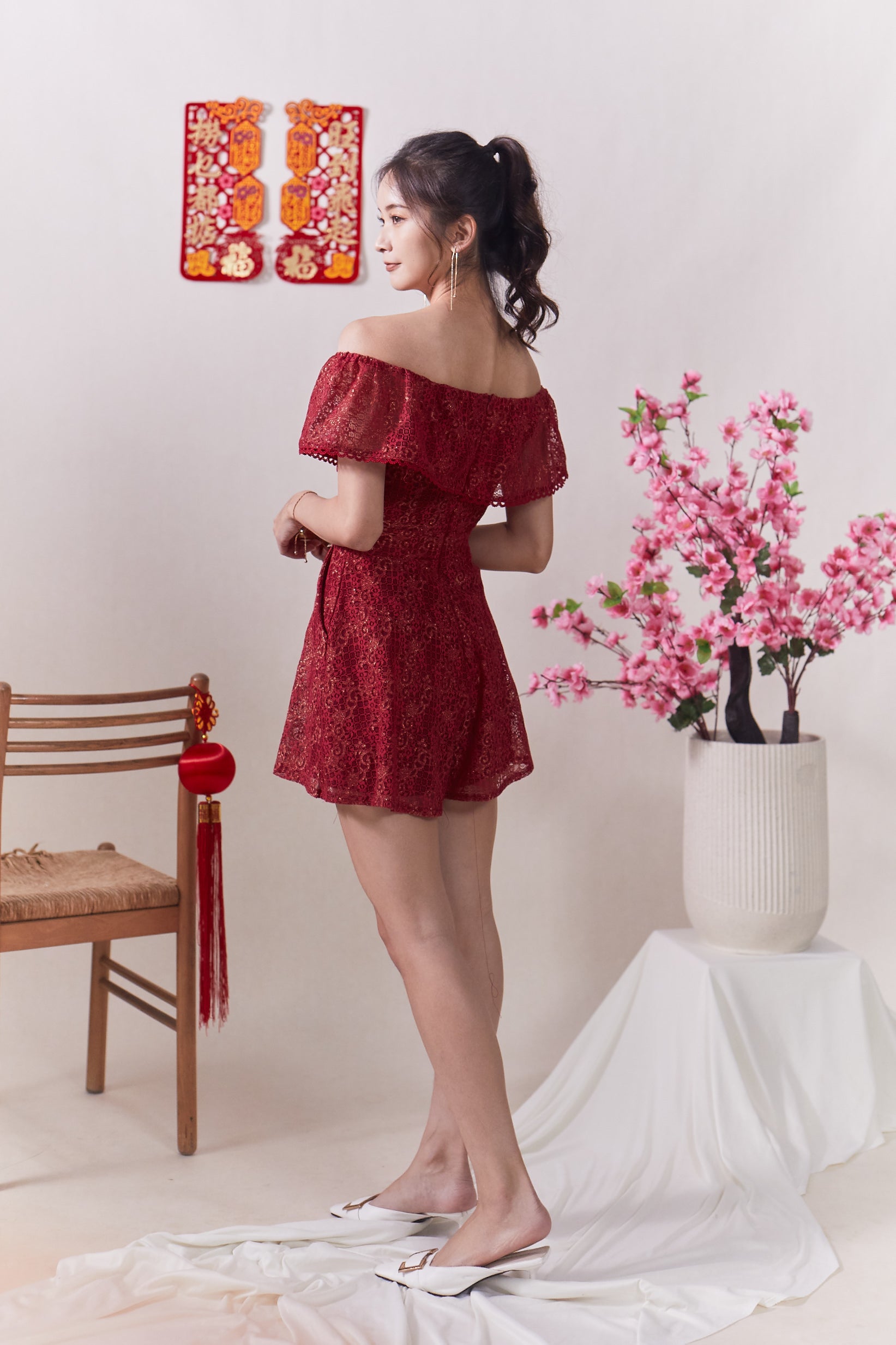 Rosy QiPao Romper