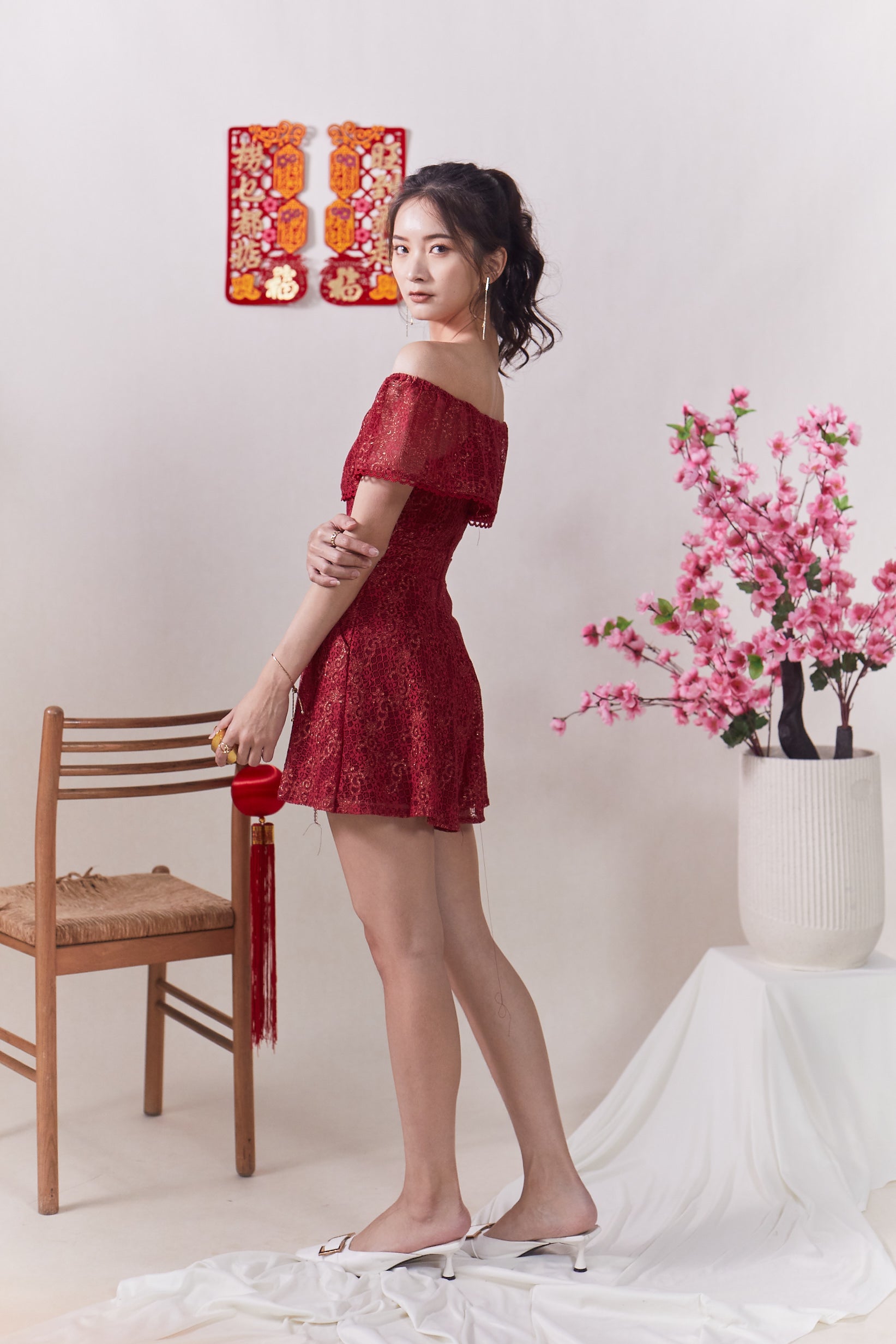 Rosy QiPao Romper