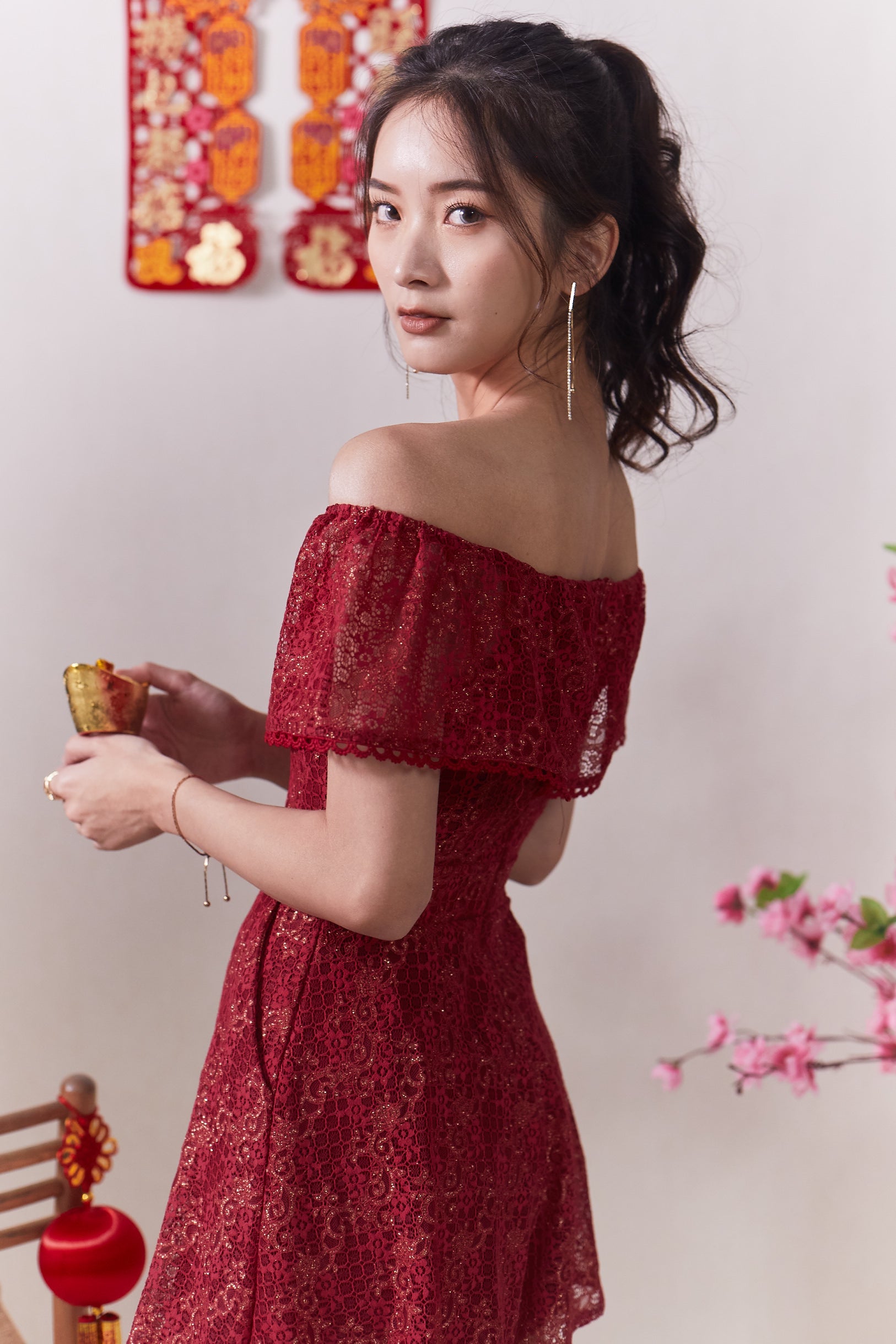 Rosy QiPao Romper