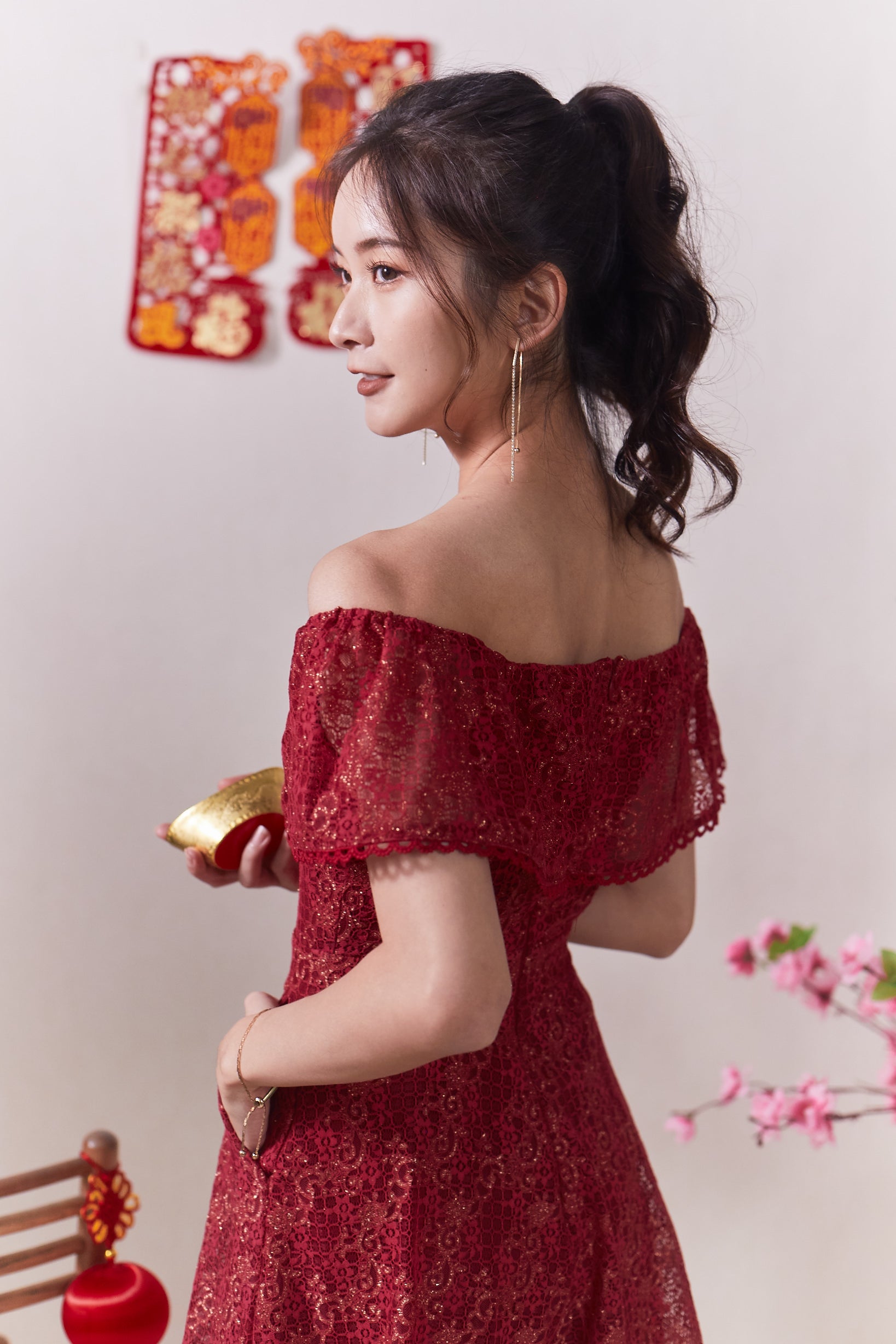 Rosy QiPao Romper