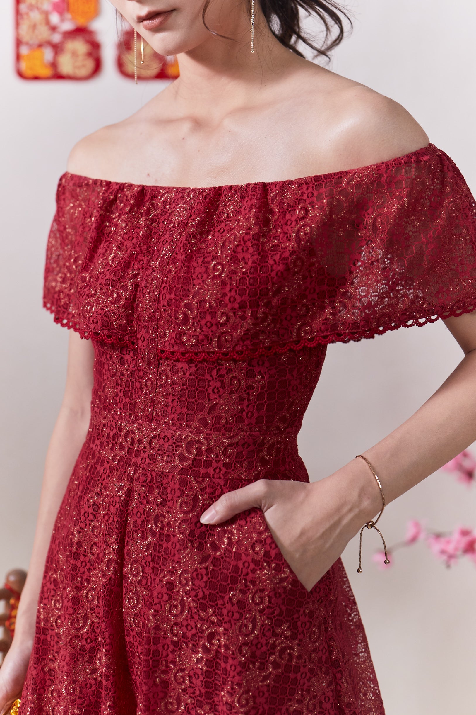 Rosy QiPao Romper