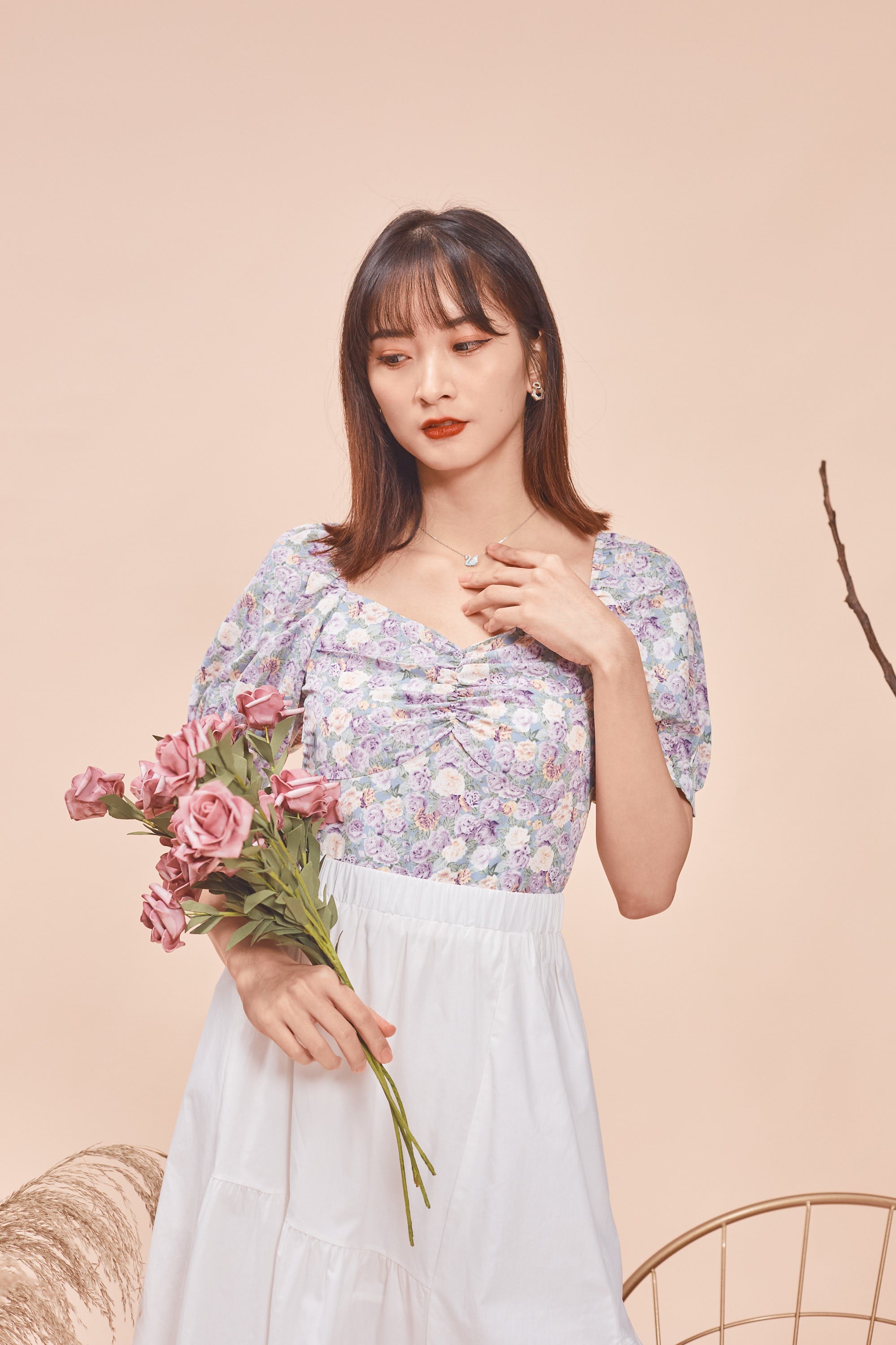 Allie Floral Top-Lavender (7295162810519)