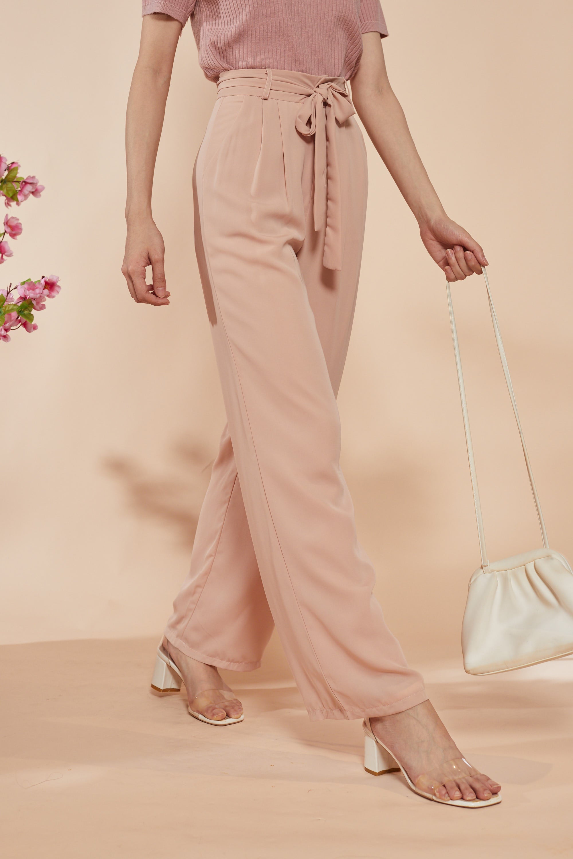 Moon Culotte Pants -Nude Pink (7404171788439)