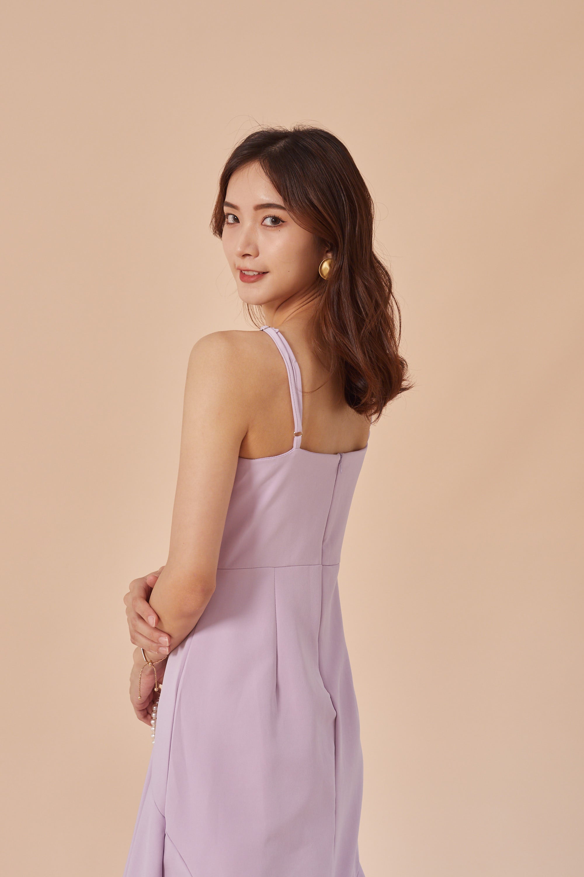 Zoey Mermaid Sling Dress - Lilac (7616845742231)