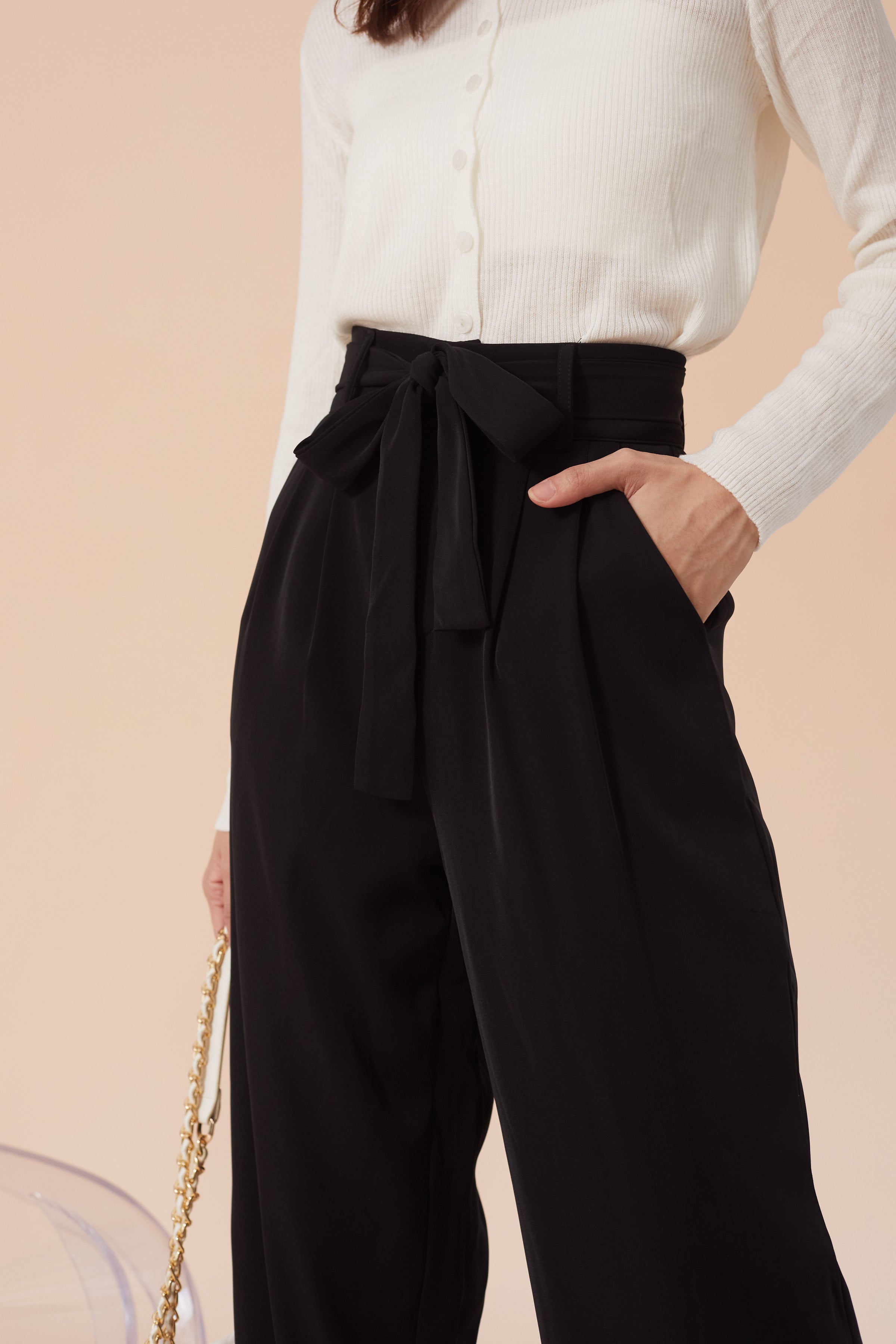 Moon Culotte Pants - Black (7535816736919)