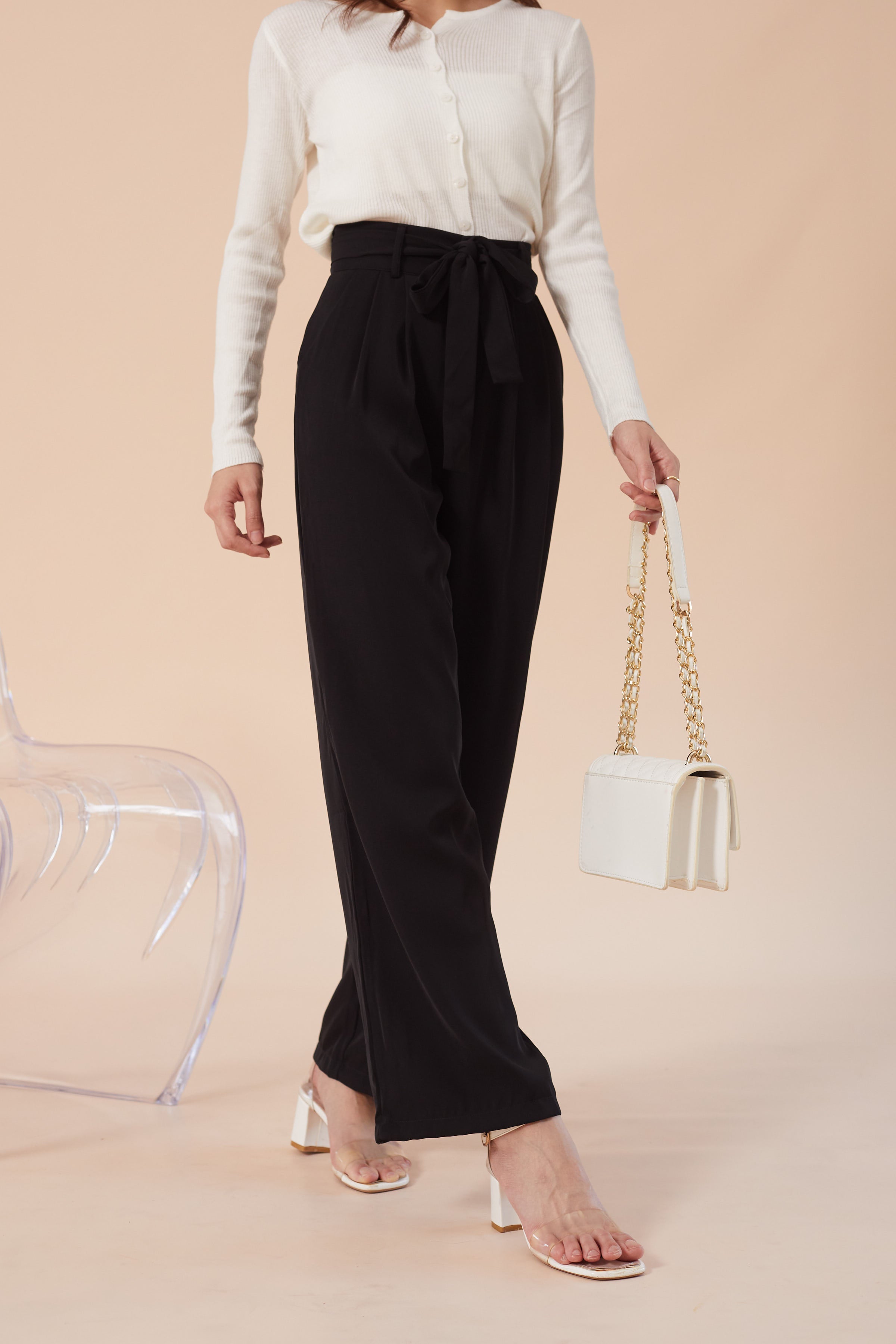 Moon Culotte Pants - Black (7535816736919)