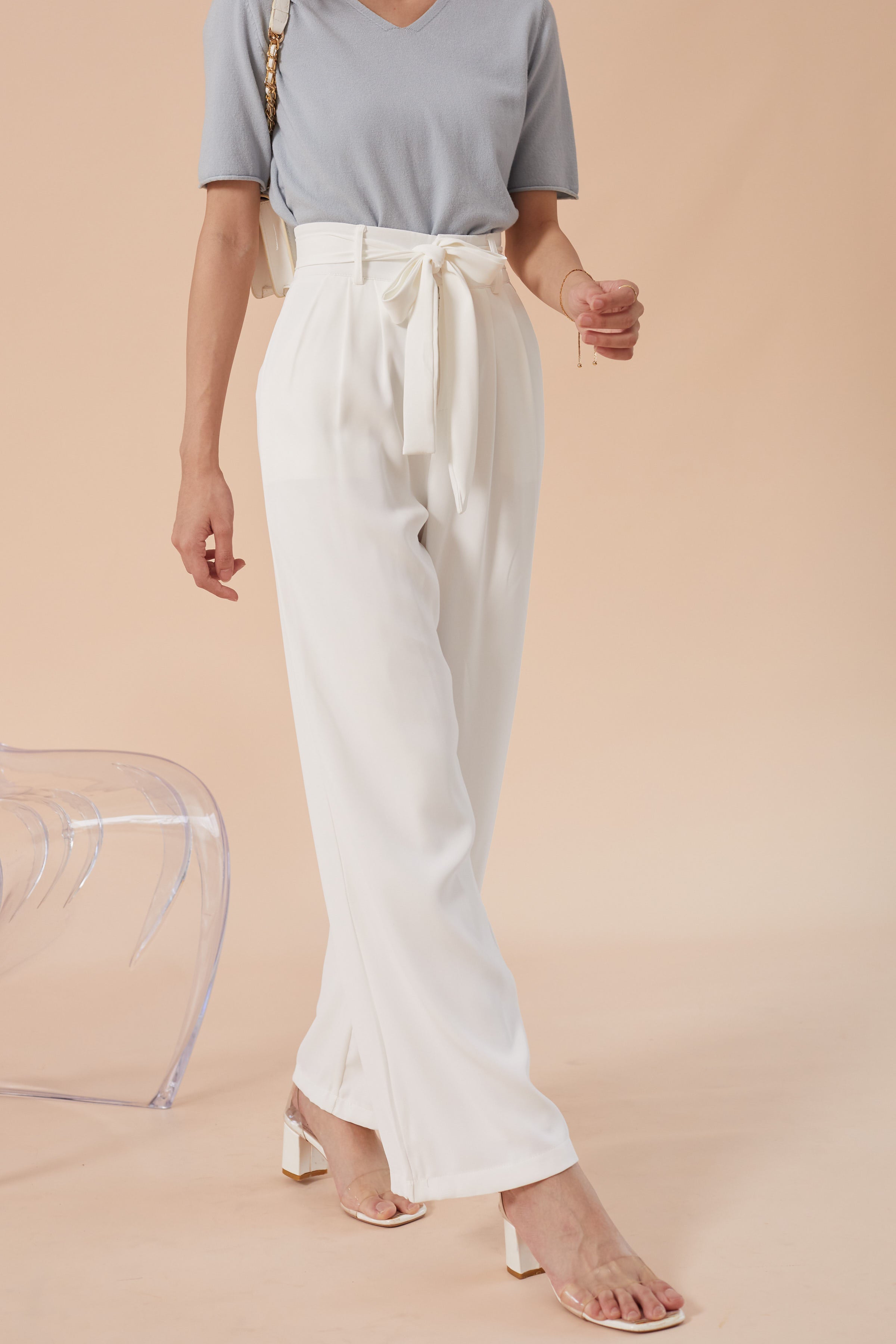 Moon Culotte Pants - White (7535821357207)