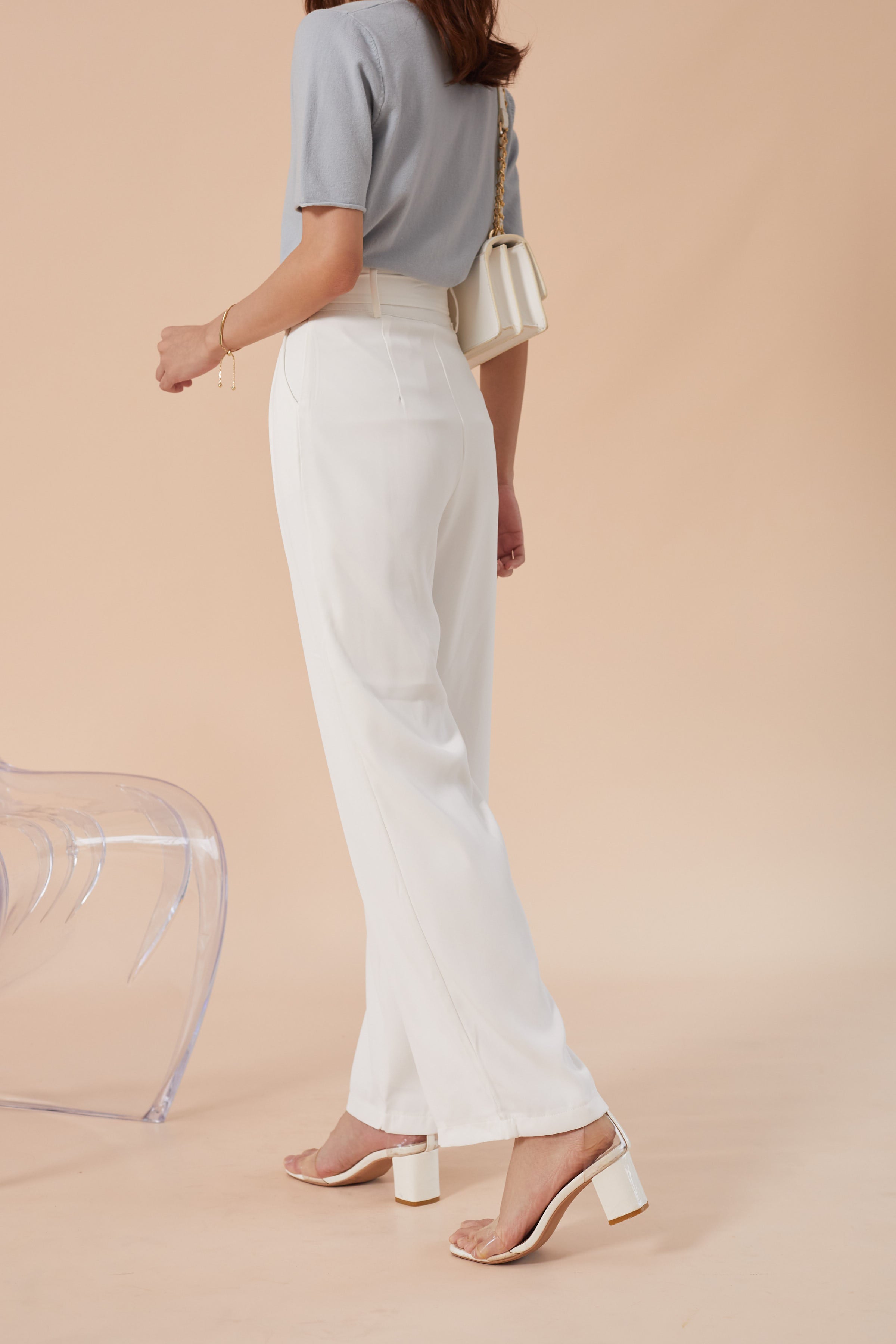 Moon Culotte Pants - White (7535821357207)