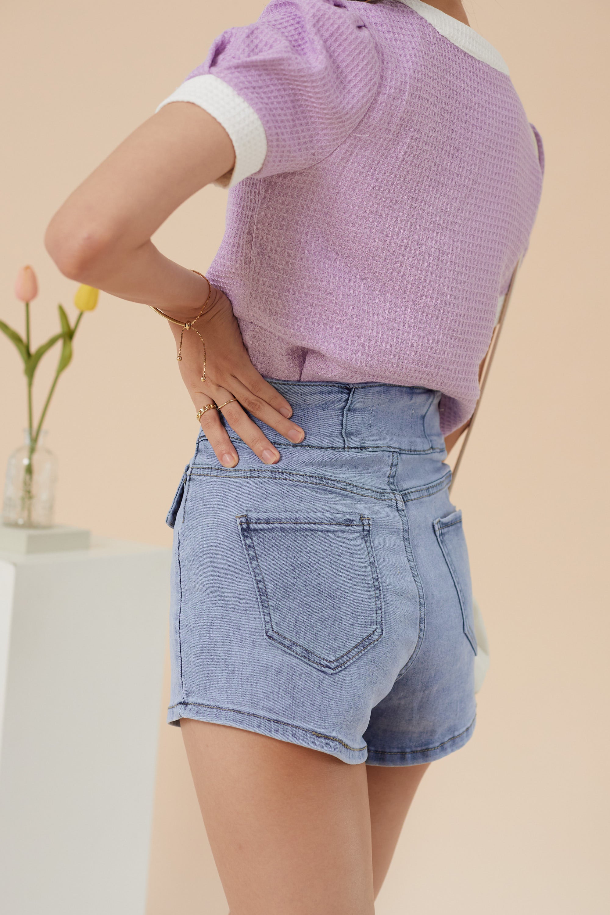 Cardi Denim Short - Acid Blue (7686767476887)