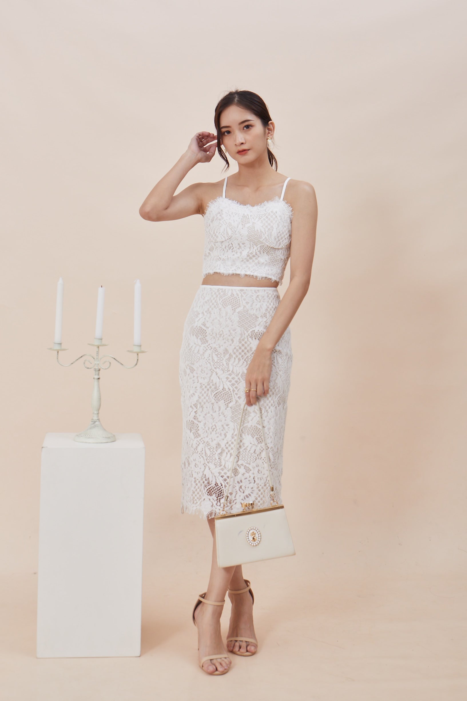 Elliet Skirt - White (7813427789975)