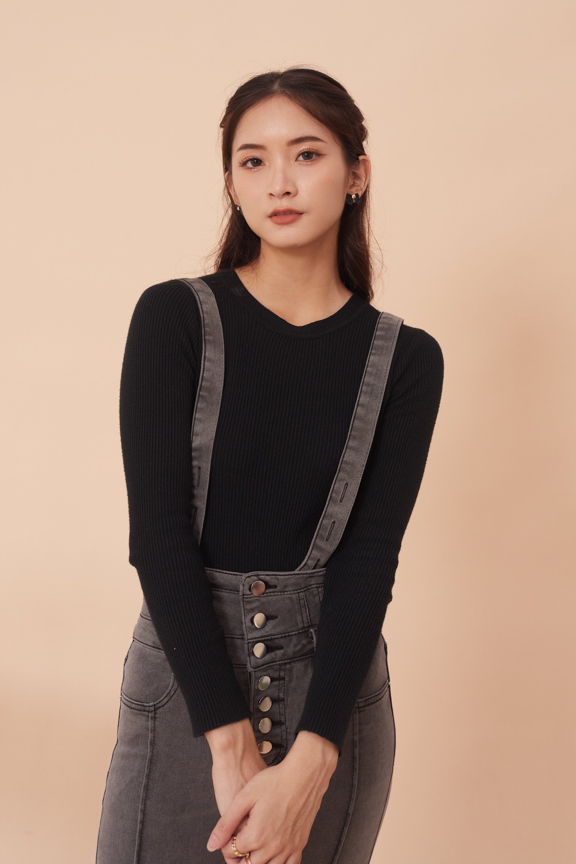 German Denim Dungaree Jeans - Acid Grey