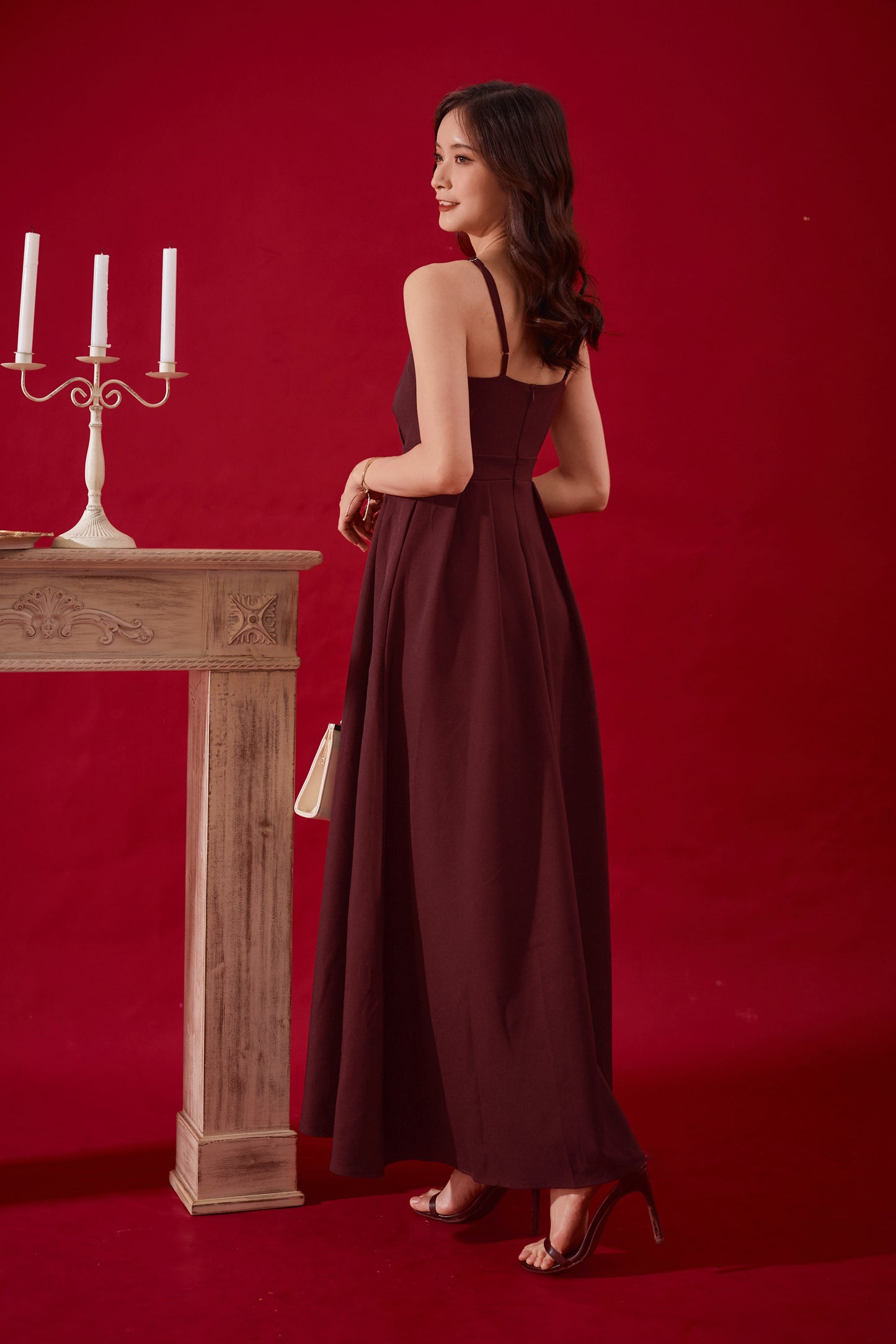 Adele Dress - Maroon – TLC Label