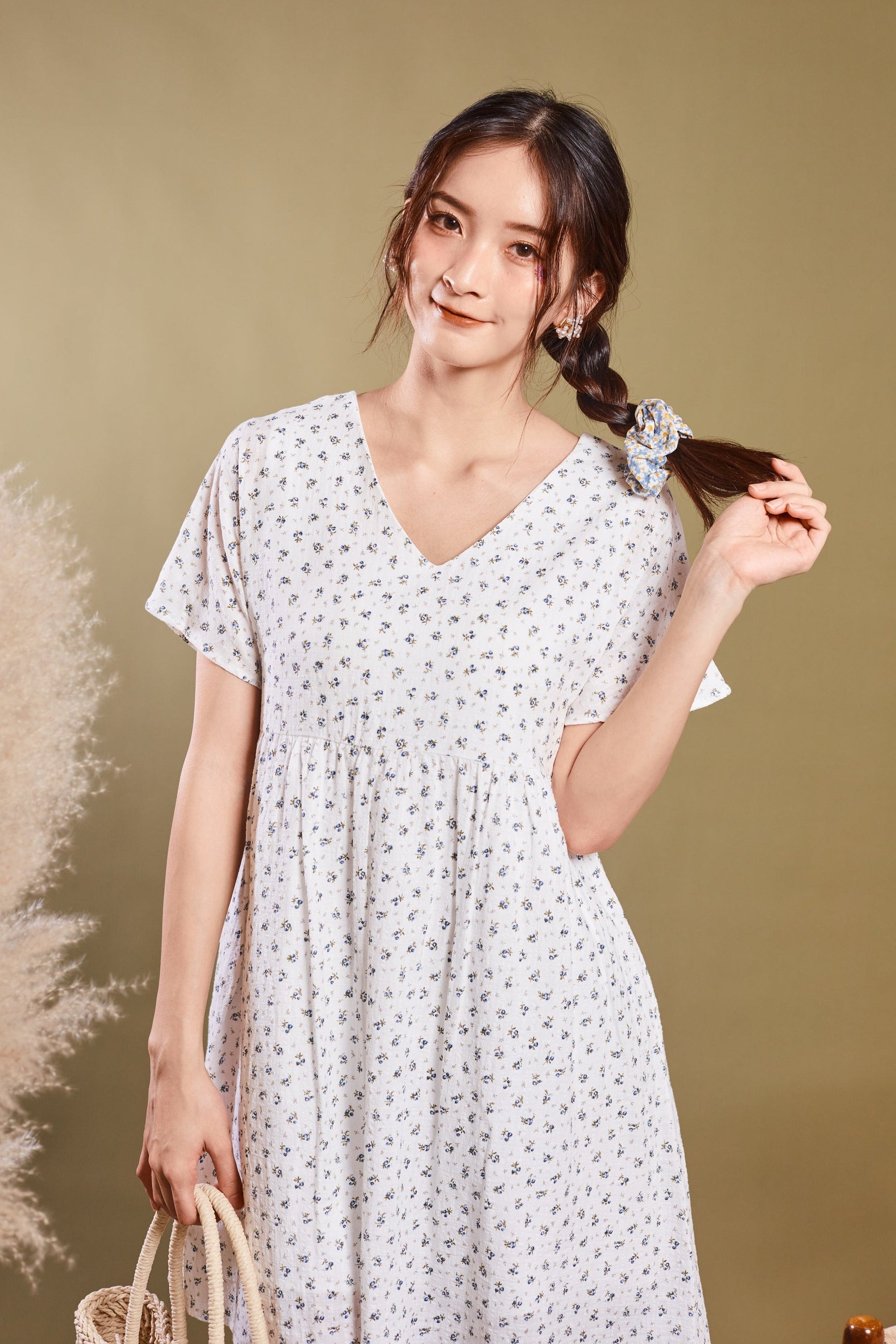 Jiyun Babydoll Dress-Blue (7727902425239)