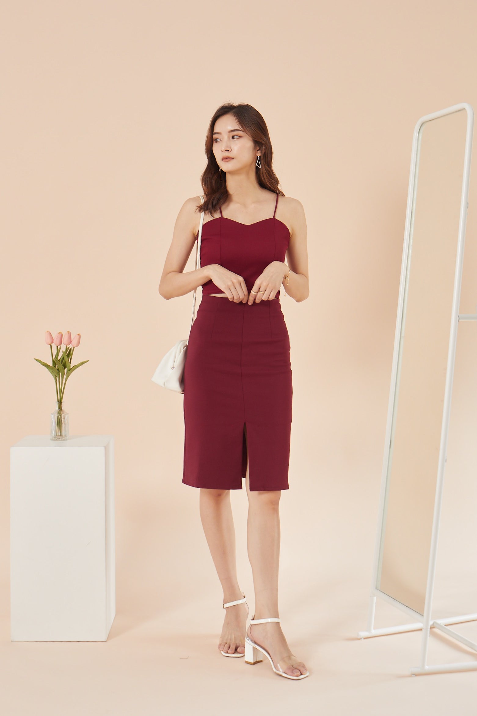 Leona Top - Maroon (7603345981591)