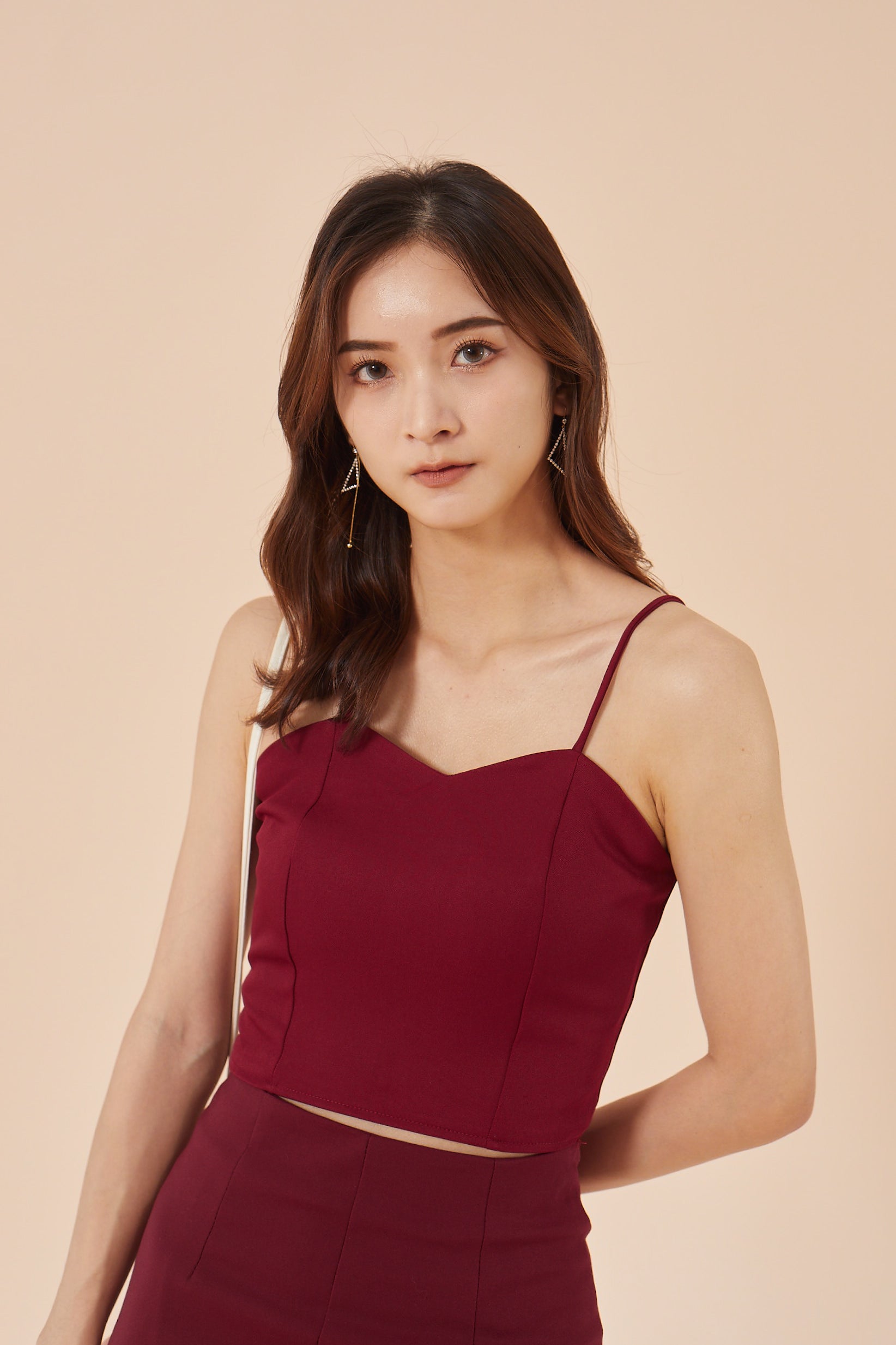 Leona Top - Maroon (7603345981591)