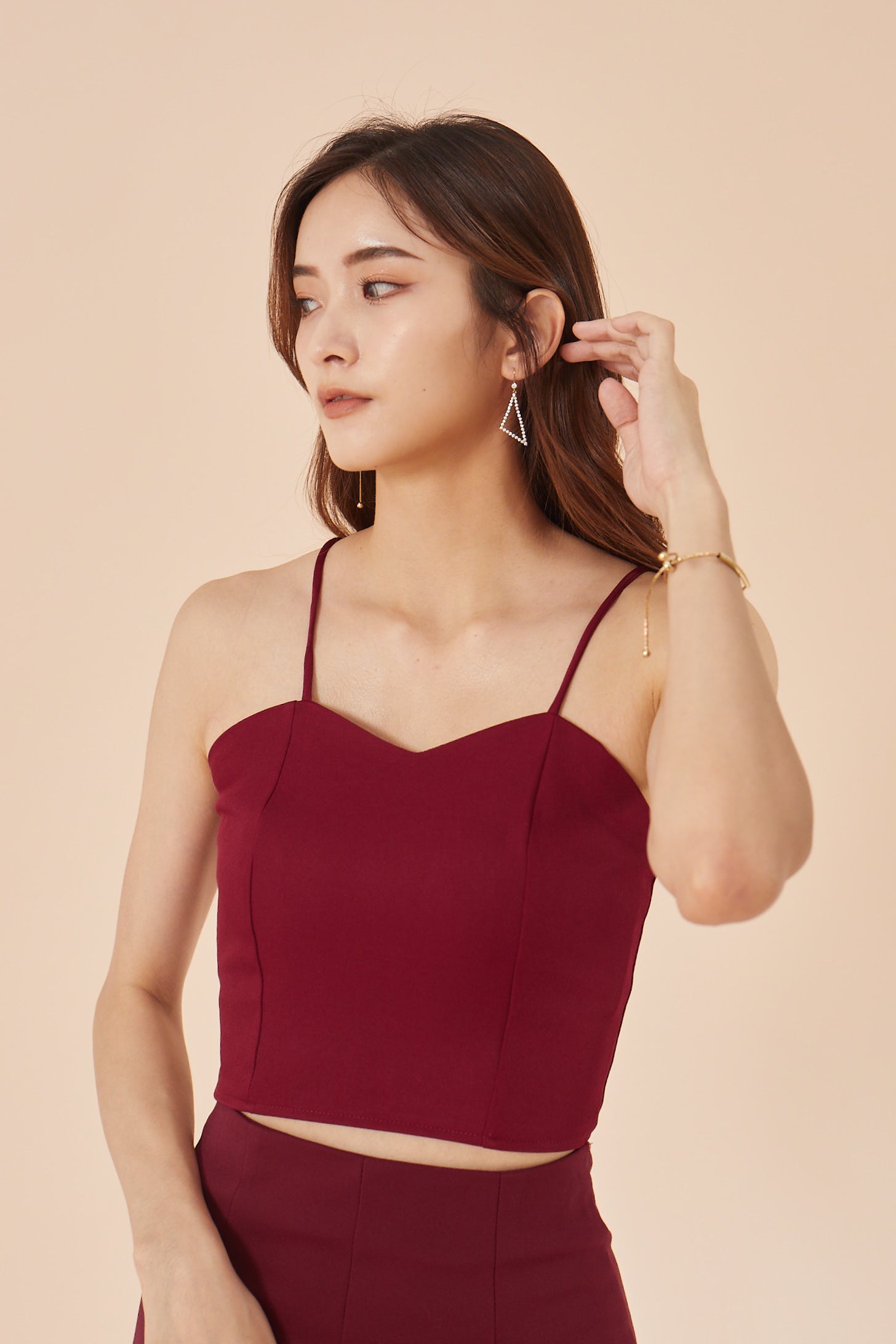 Leona Top - Maroon (7603345981591)